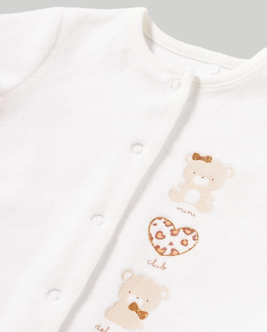 Blukids Soft Chenille Romper for Newborns - Cozy Unisex Baby Jumpsuit