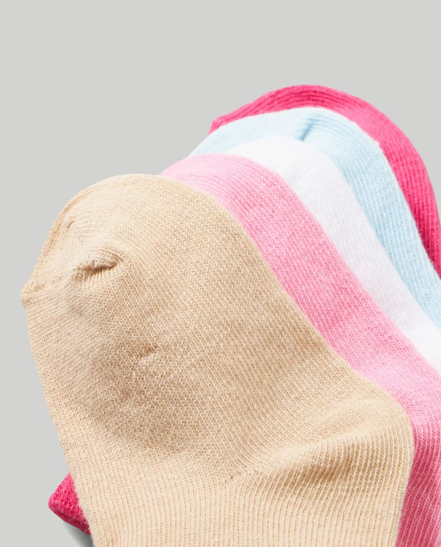 Blukids Newborn Baby Girl Cotton Blend Socks - Pack of 5 Soft & Comfortable Socks