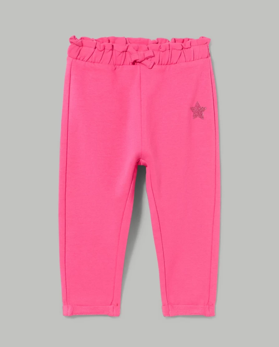 Blukids Newborn Baby Girl's Soft Stretch Cotton Trousers - Comfortable & Breathable