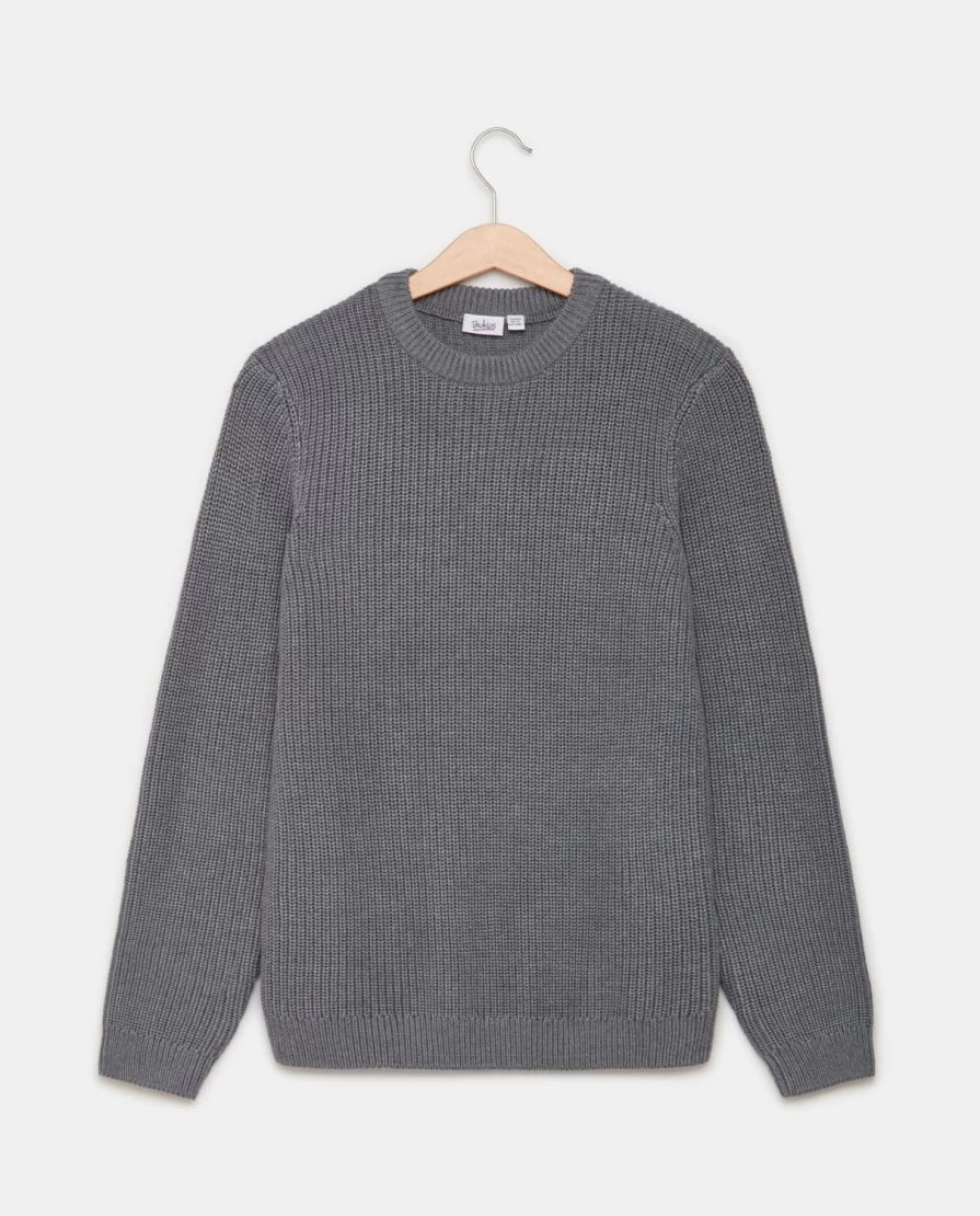 "Blukids Youth Ribbed Crew Neck T-Shirt for Boys"