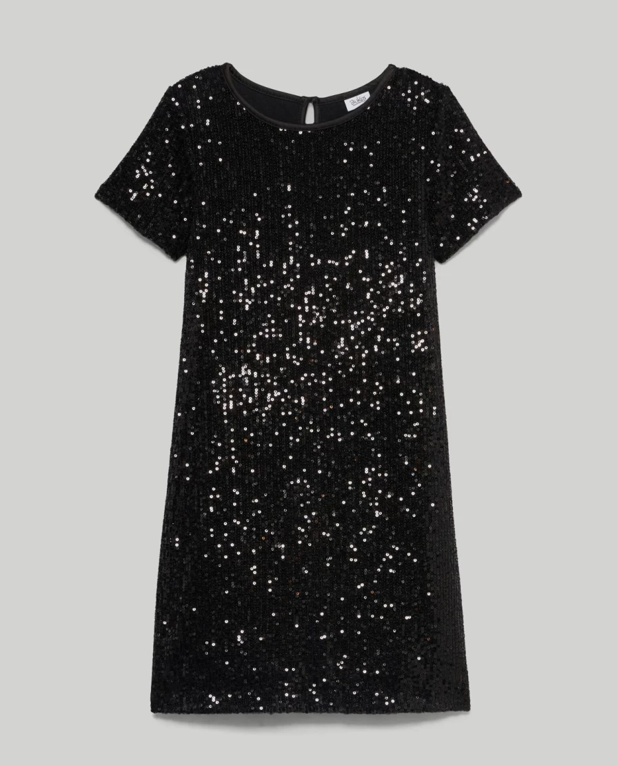 Blukids Youth Girls Sequin Party Dress Sparkly Formal Gown for Kids