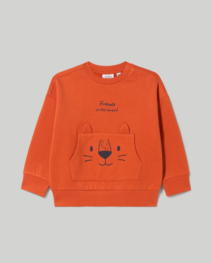 Blukids Newborn 3D Print Crewneck Sweatshirt - Soft & Stylish Baby Apparel