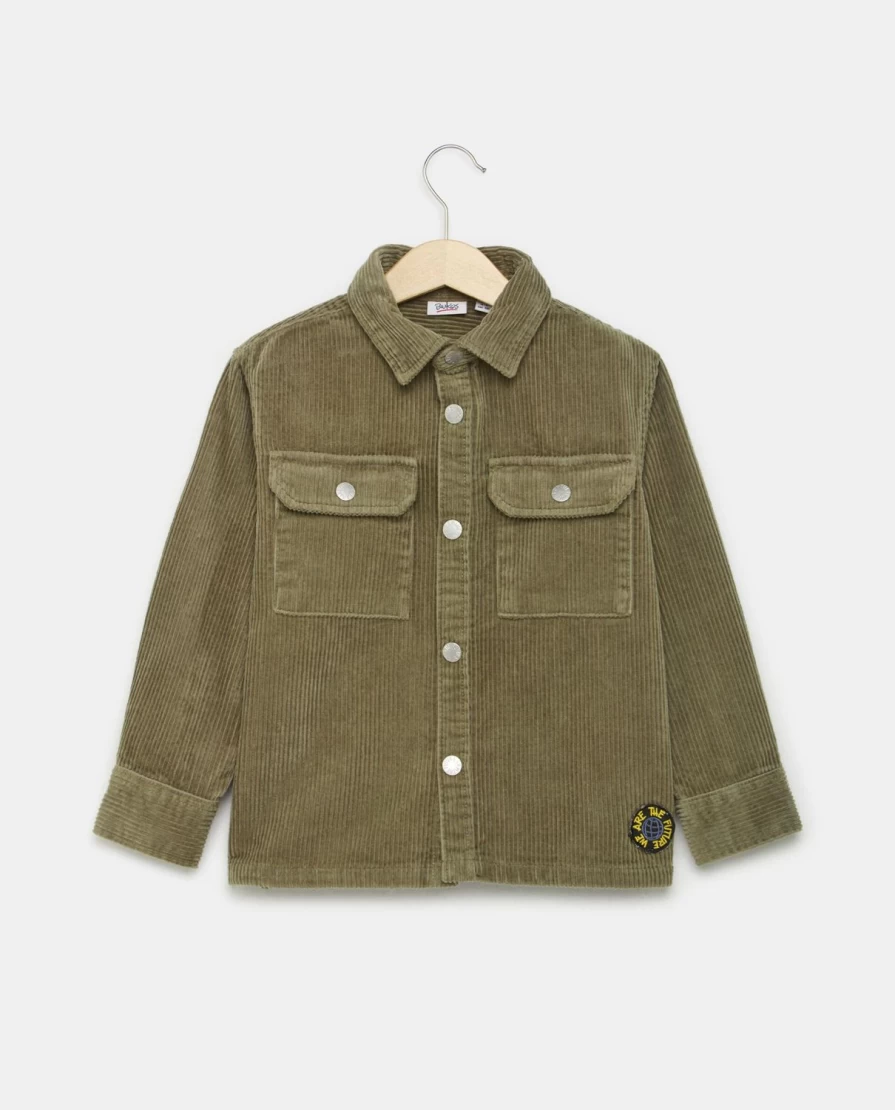 Blukids Boys' Soft Pure Cotton Velvet Shirt - Comfortable Children's Casual Wear