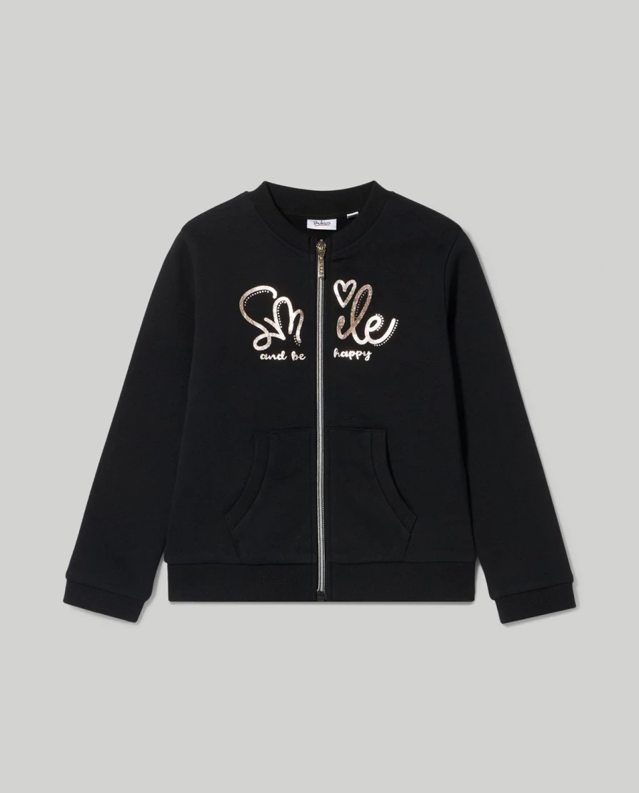 "Blukids Girls' Foil Print Crewneck & Zip-Up Sweatshirt | Children's Fashion"