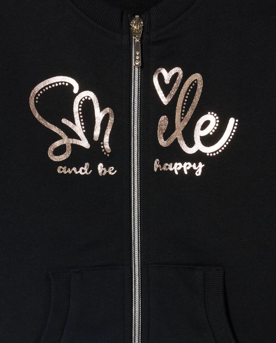 "Blukids Girls' Foil Print Crewneck & Zip-Up Sweatshirt | Children's Fashion"