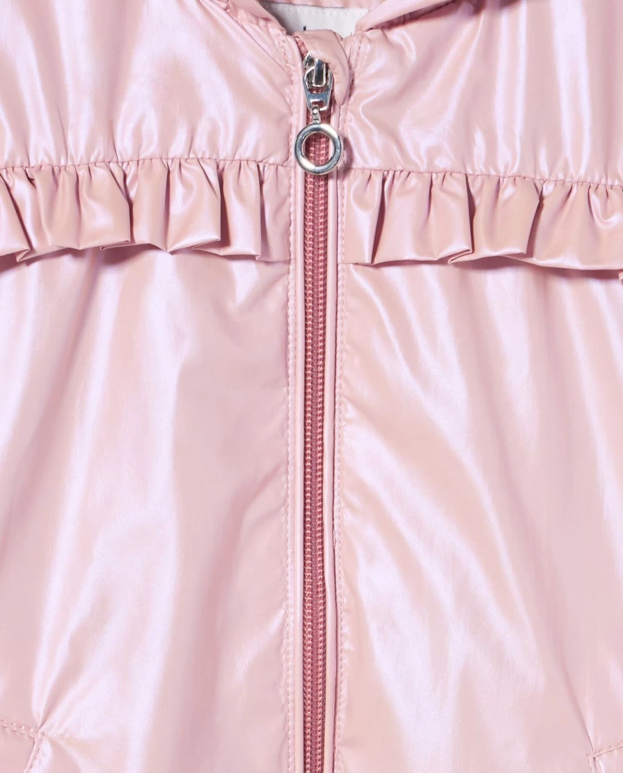 Blukids Girls Pearl Effect Hooded Jacket for Children - Stylish & Comfortable Outerwear
