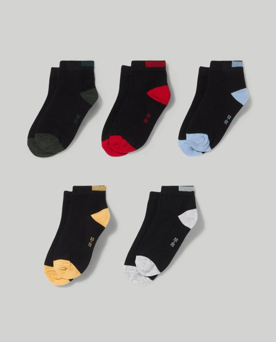 "Blukids 5-Pack Soft Cotton Blend Socks for Kids – Comfortable & Durable"