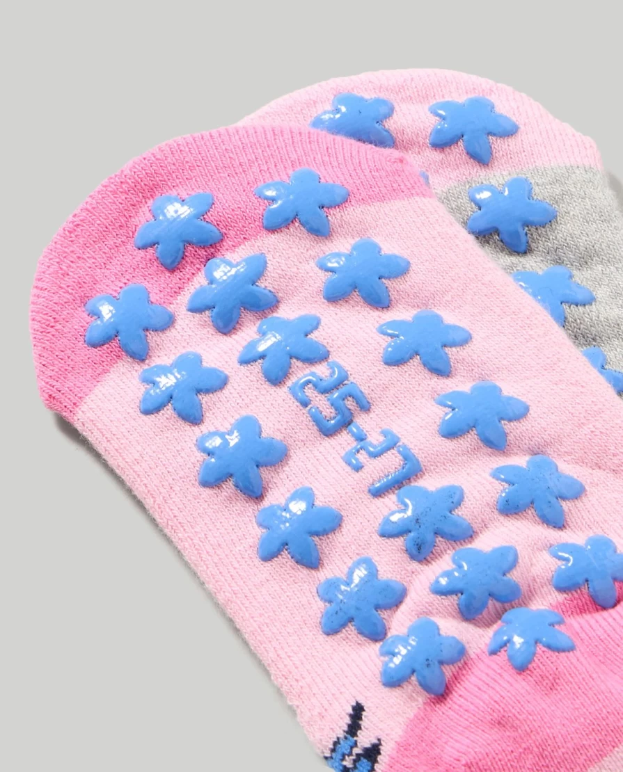 Blukids Pack Of 2 Lilo & Stitch Anti-Slip Socks For Kids - Non-Slip Grips, Cute Disney Character Design, Comfortable Children's Socks