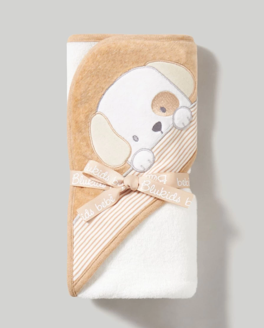 Blukids Cotton Terry Hooded Baby Towel for Newborns and Infants - Soft and Absorbent