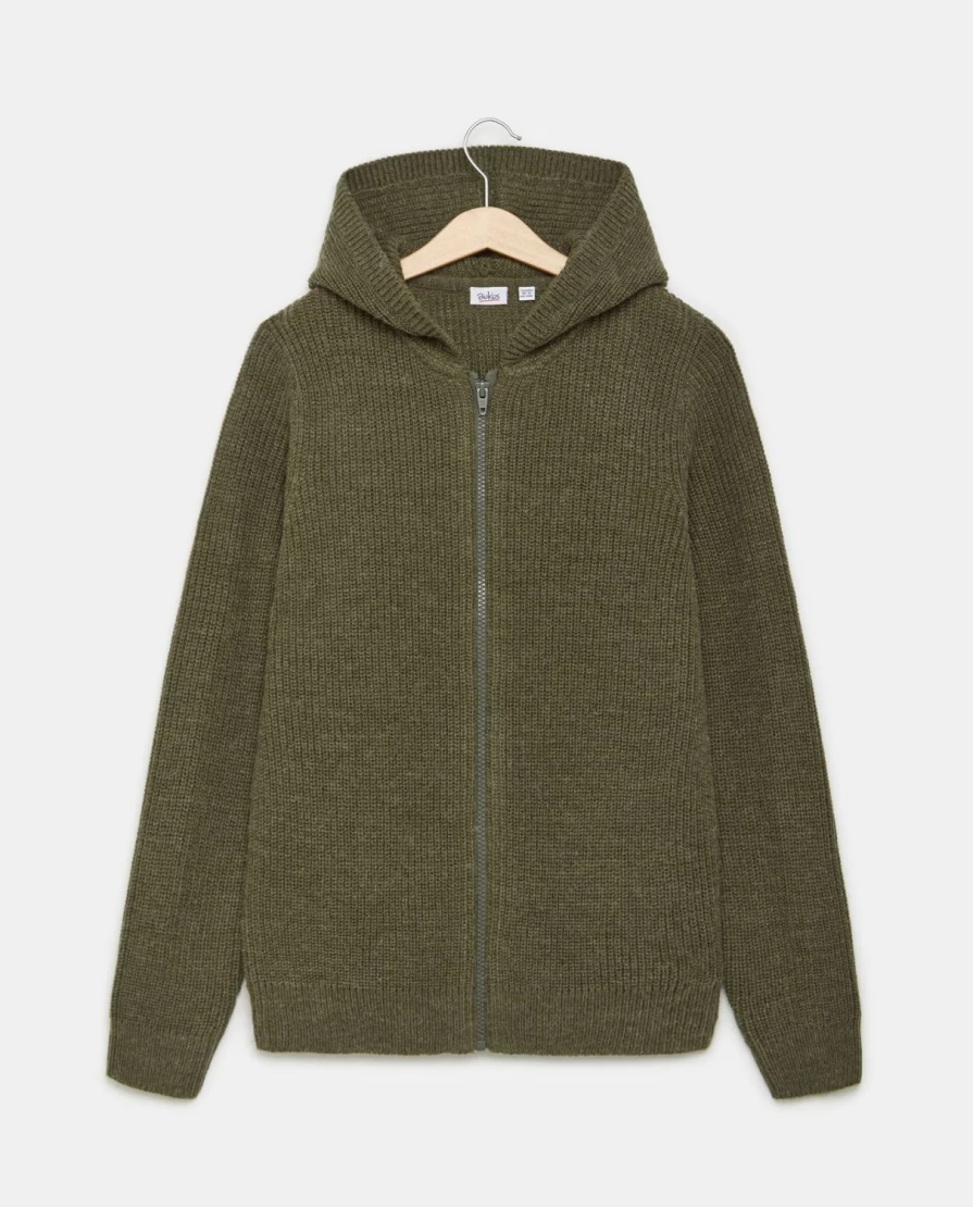 "Blukids Youth Wool Blend Hooded Cardigan for Boys"