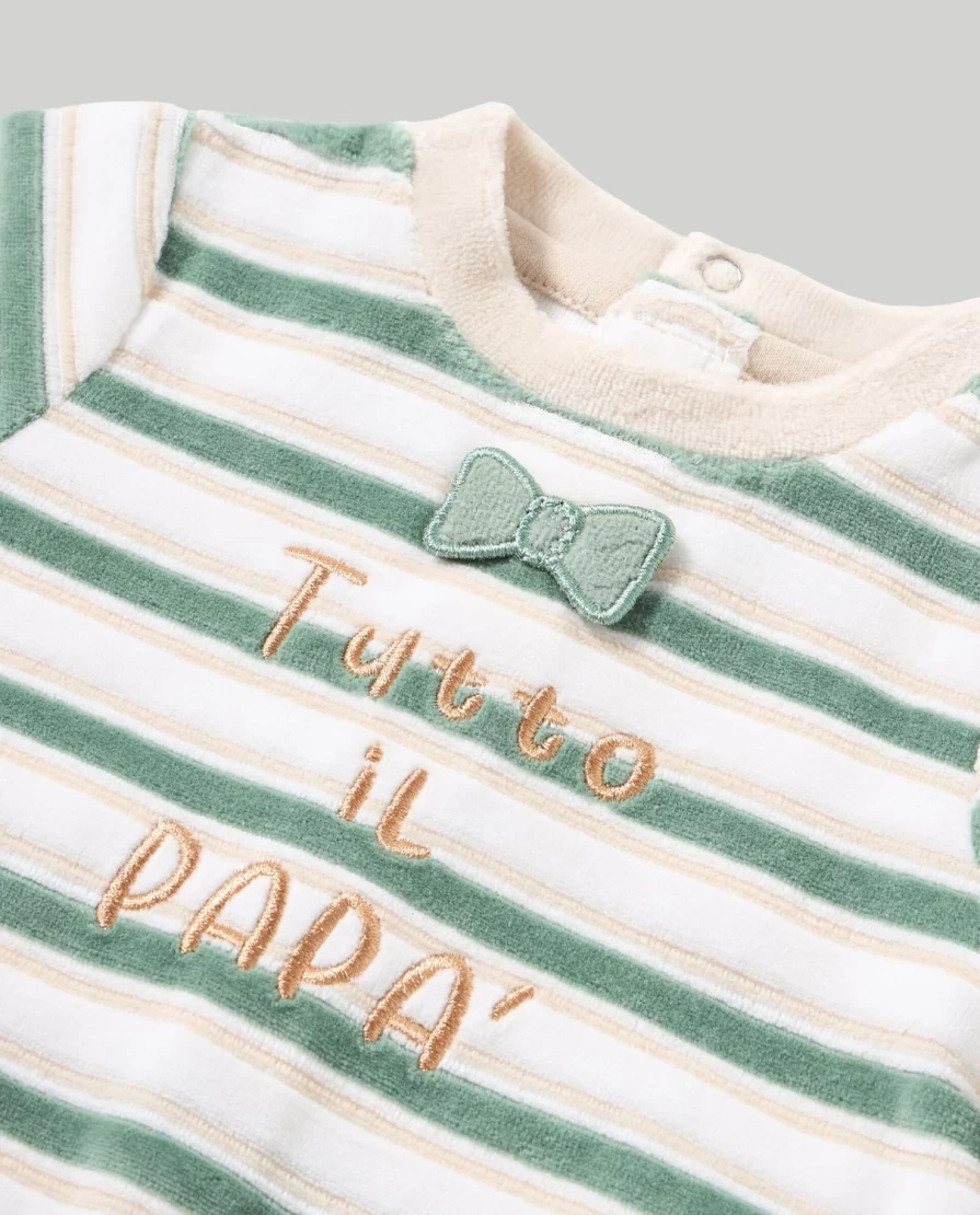 "Blukids Baby Cotton Playsuit with Embroidery & Appliques – Soft Birth Outfit"