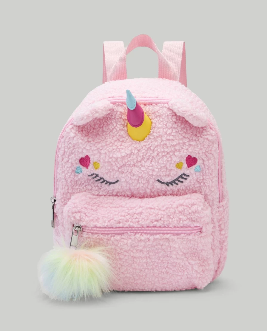 Blukids Kids Faux Fur Backpack - Soft Plush Animal Print School Bag for Boys & Girls