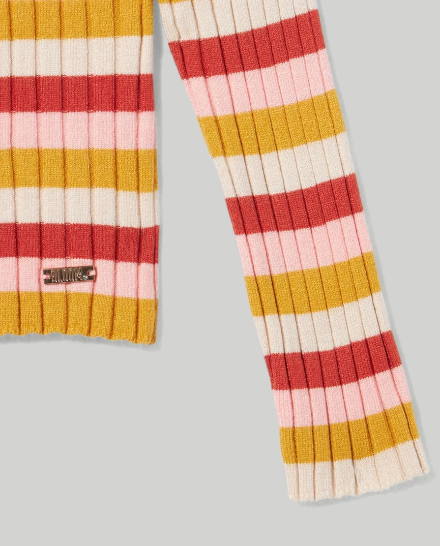 "Blukids Girls' Yarn-Dyed Striped Viscose Blend Tricot Fabric for Children's Clothing"