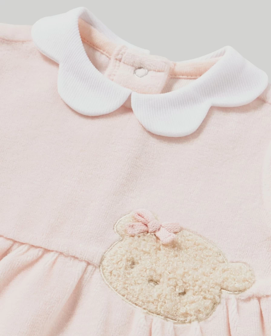 Blukids Newborn Baby Girl's Flounced Chenille Dress - Soft & Elegant Outfit