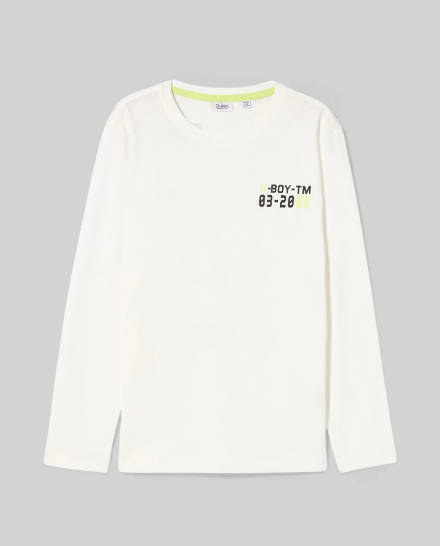 "Blukids Youth Long-Sleeve 100% Cotton T-Shirt for Boys – Soft & Comfortable"