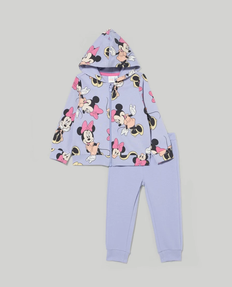 Blukids Newborn Minnie Mouse Cotton Jogging Set - Soft Sweatshirt & Pants Outfit for Baby Girls