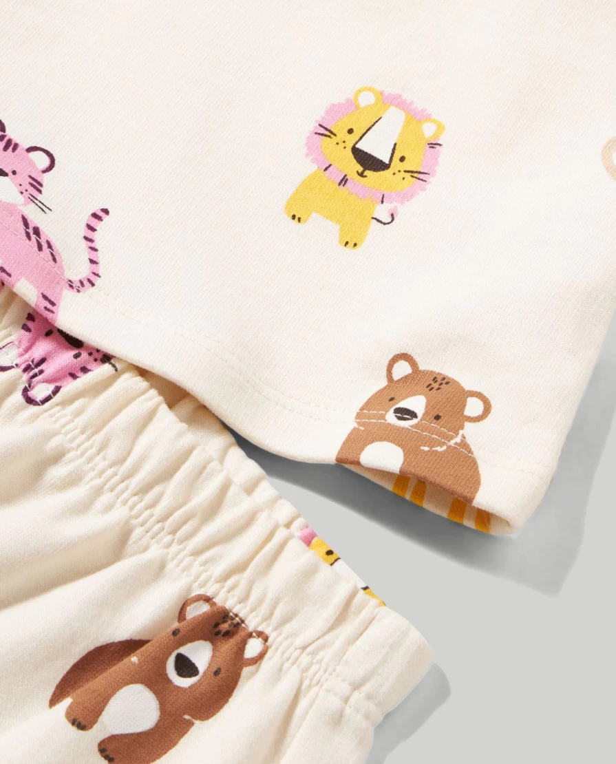 "Blukids Newborn French Terry Jogging Set for Baby Girls – Soft & Comfortable"