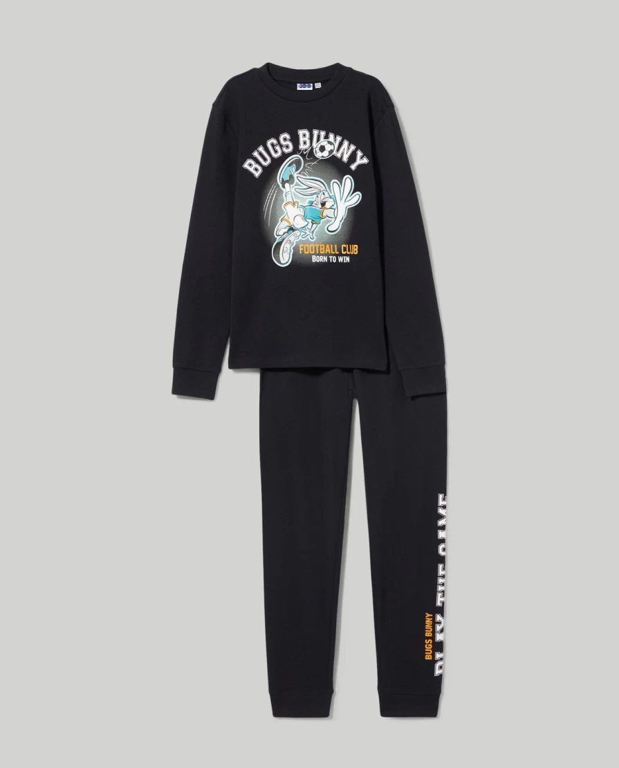Blukids Youth Long Sleeve Cotton Pajama Set for Boys - Warm Winter Sleepwear