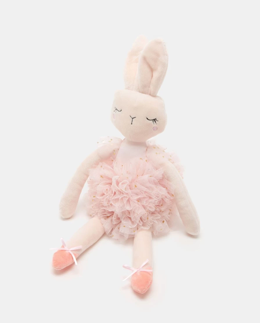 Blukids Plush Ballerina Bunny Stuffed Animal - Soft Toy for Kids, Cuddly Rabbit Doll for Children