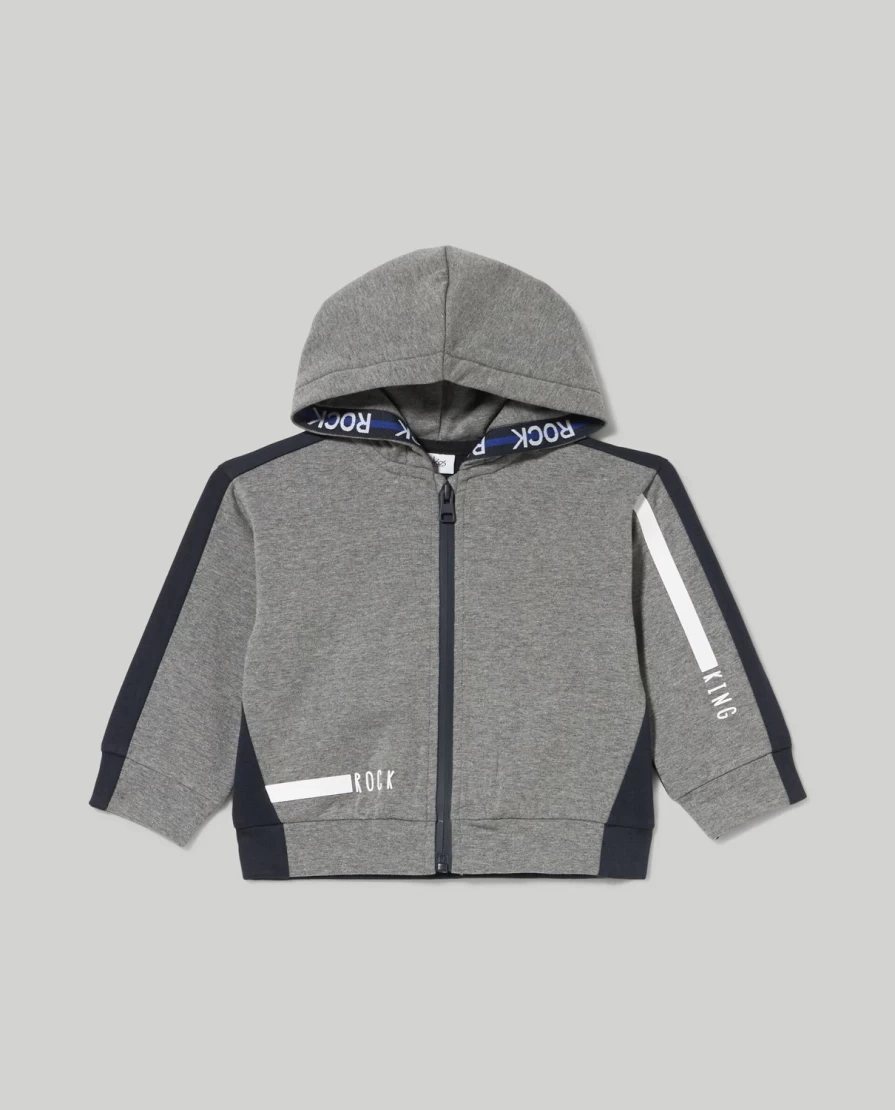 Blukids Newborn Baby Full Zip Hooded Sweatshirt - Soft Cotton Unisex Infant Jacket