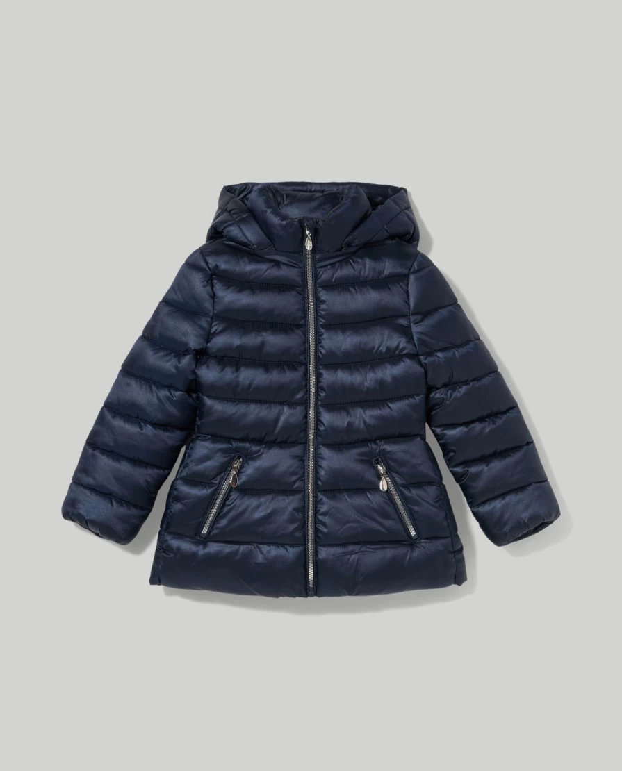 Blukids Kids Recycled Down Hooded Padded Jacket for Children Warm Winter Coat