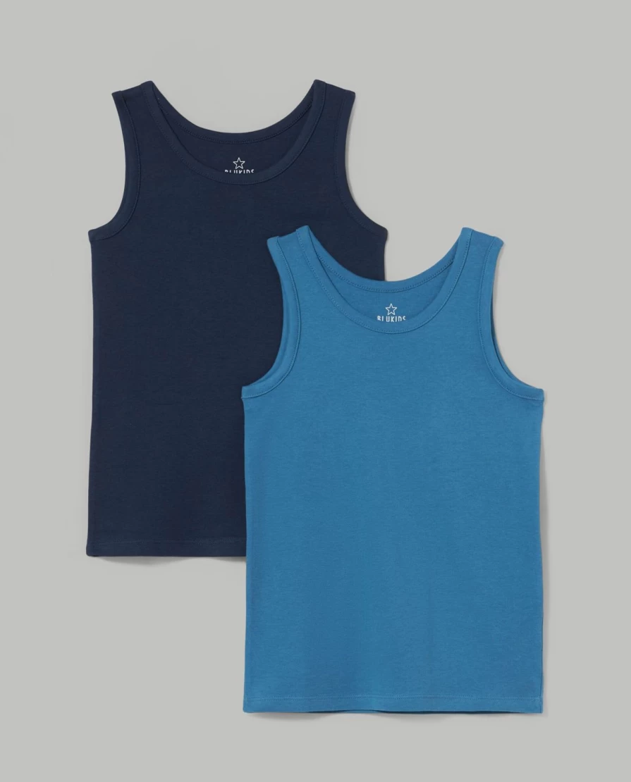 "Blukids 2-Pack Pure Cotton Kids Tank Tops For Boys & Girls"