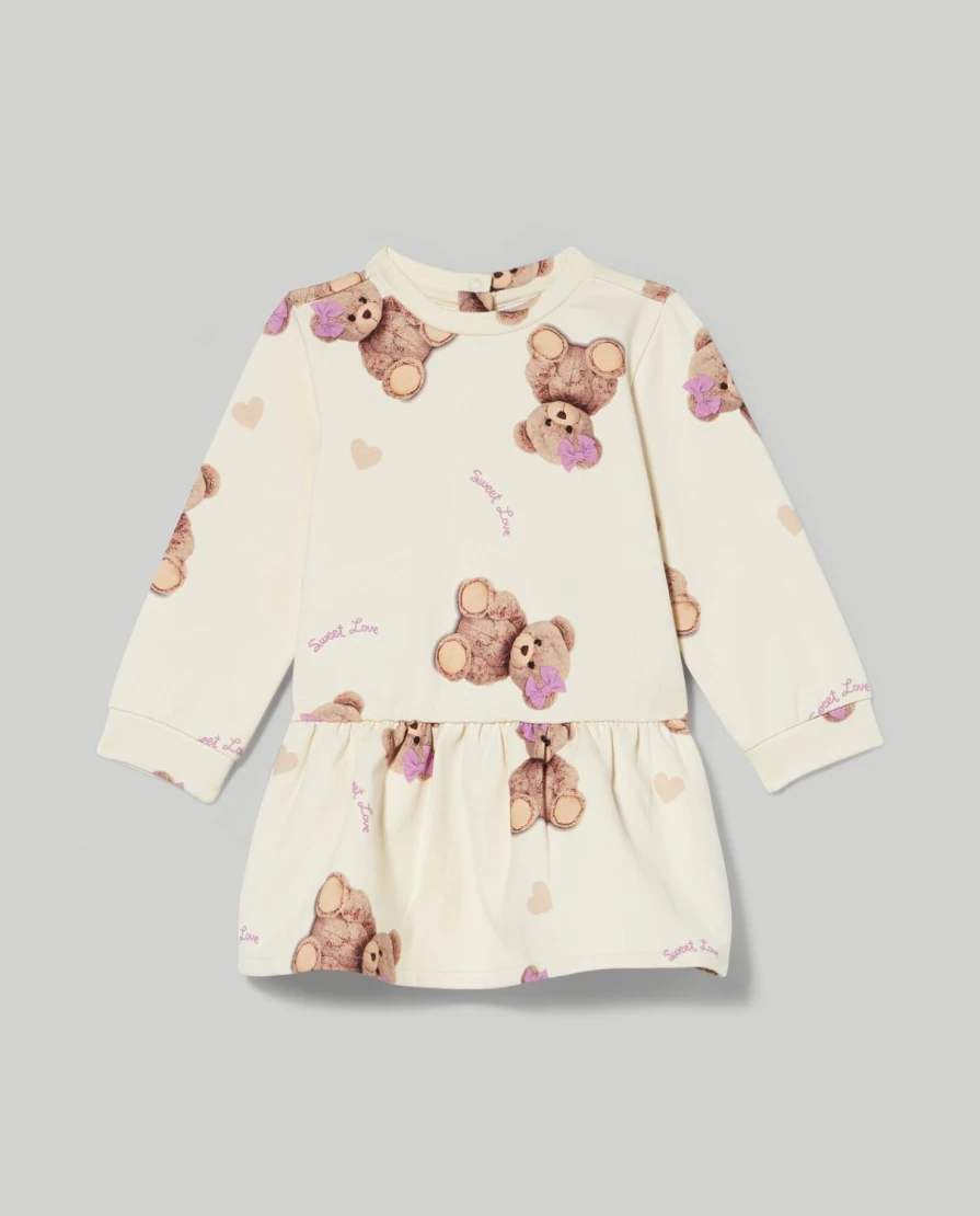 Blukids Newborn Stretch Cotton Baby Print Dress - Soft & Comfortable Infant Outfit