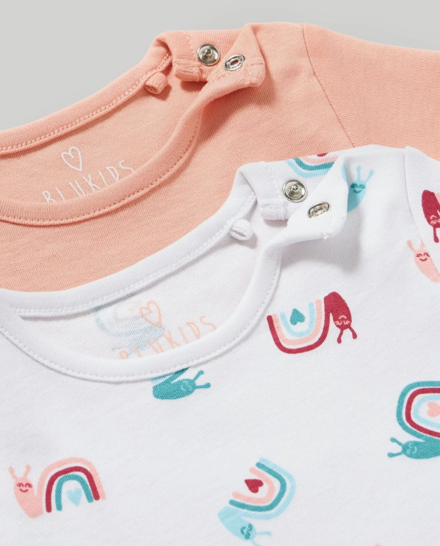 2-Pack Blukids 100% Cotton Bodysuits for Newborns - Soft Baby Onesies for Unisex Infants