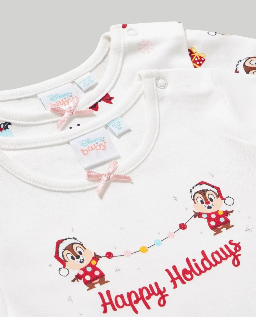 "Blukids Pack of 2 Soft 100% Cotton Chip E Ciop Baby Bodysuits for Newborns"