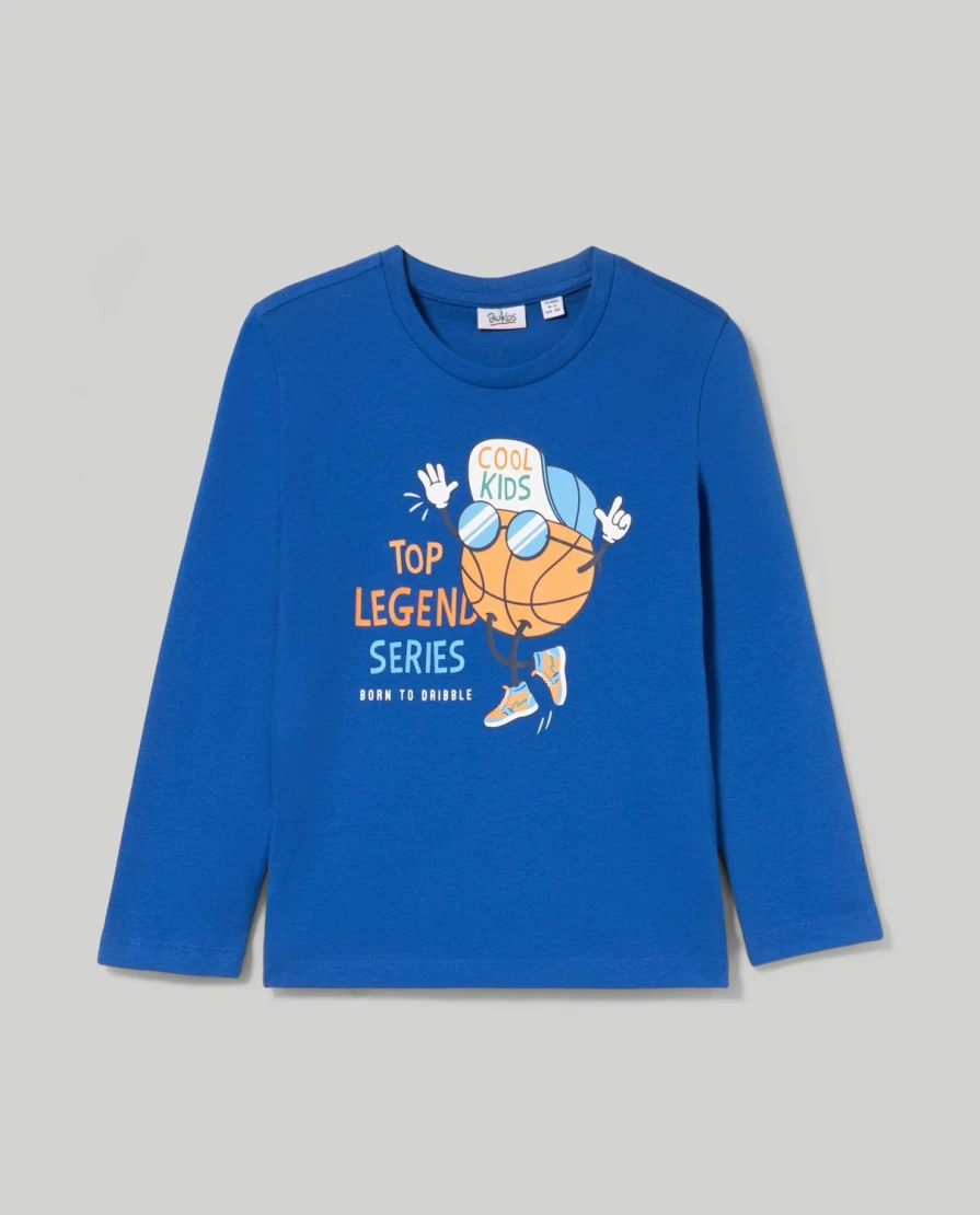 "Blukids Boys' Long Pure Cotton T-Shirt for Children | Comfortable Kids Tee"