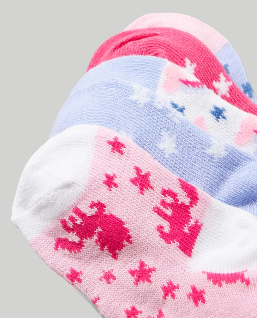 Blukids Newborn Baby Girl Cotton Blend Socks - Pack of 5 Soft & Comfortable Socks