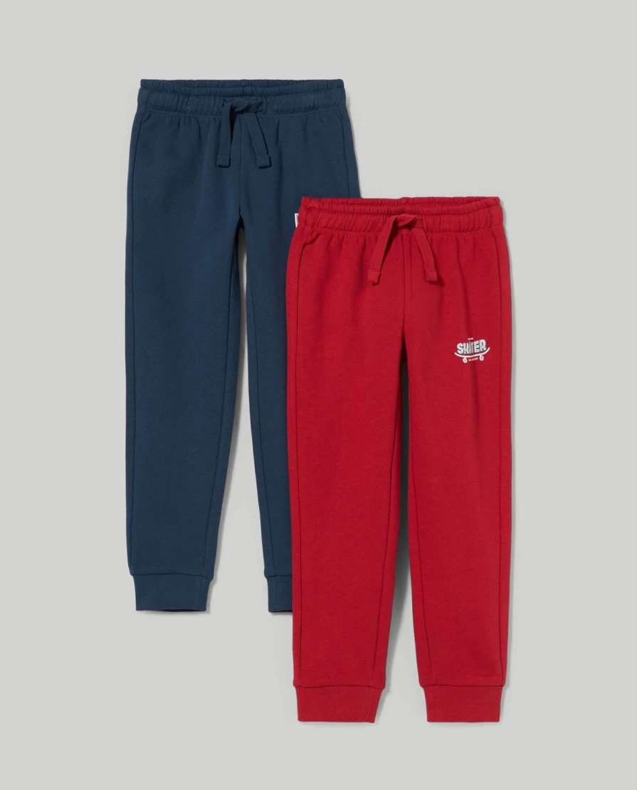 "Blukids 2-Pack Boys' Pure Cotton Joggers – Comfortable Children's Athletic Pants"