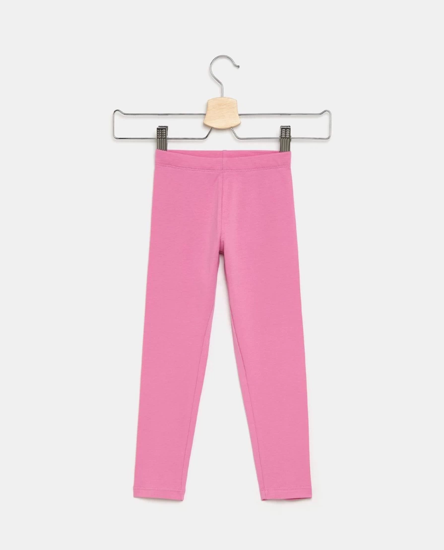 Blukids Girls' Stretch Cotton Plain Leggings for Children - Comfortable & Soft