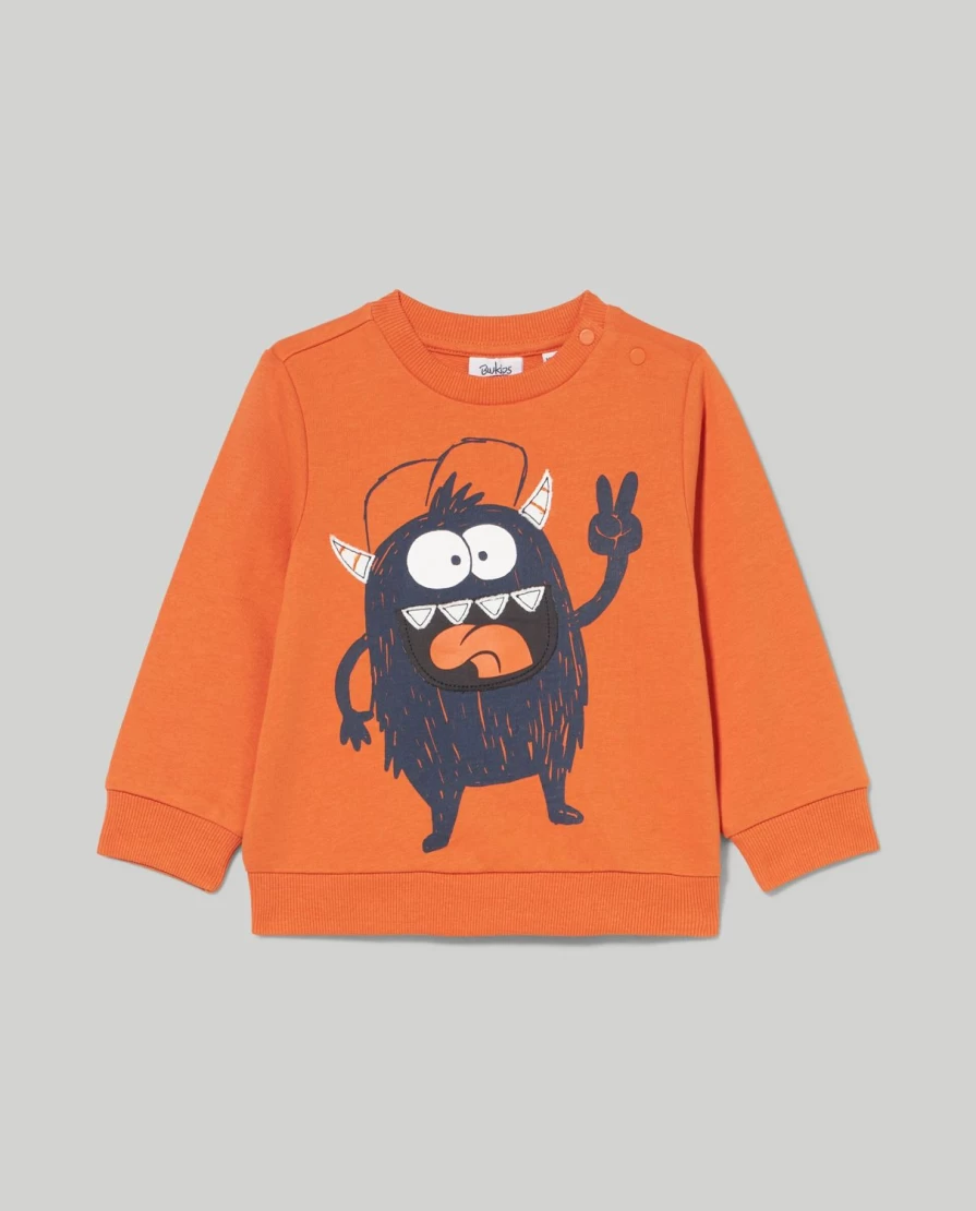Blukids Newborn Baby Crewneck Sweatshirt with Cute Print - Soft Cotton Comfort