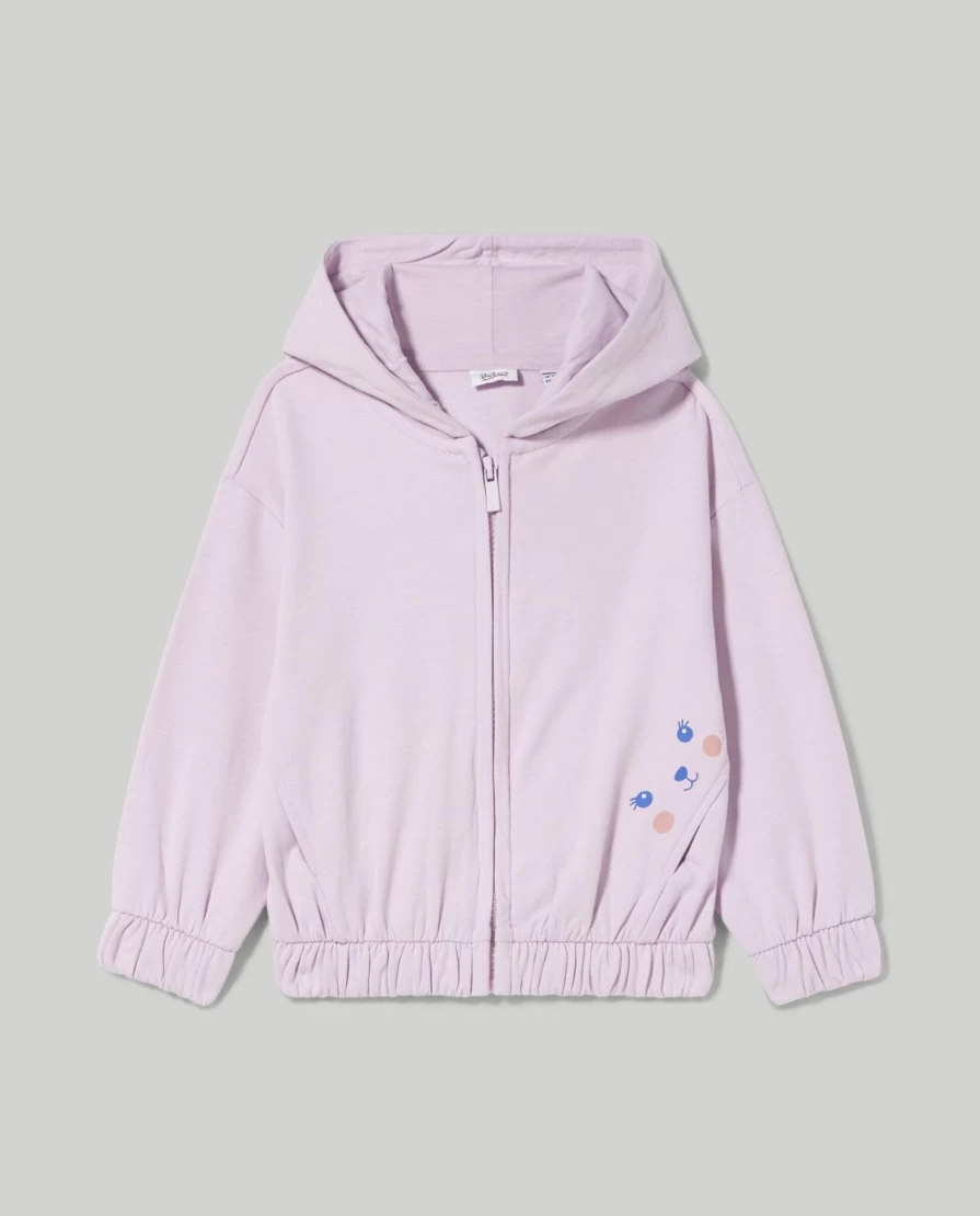 Blukids Newborn Cotton Hooded Sweatshirt for Baby Girls - Soft & Comfortable