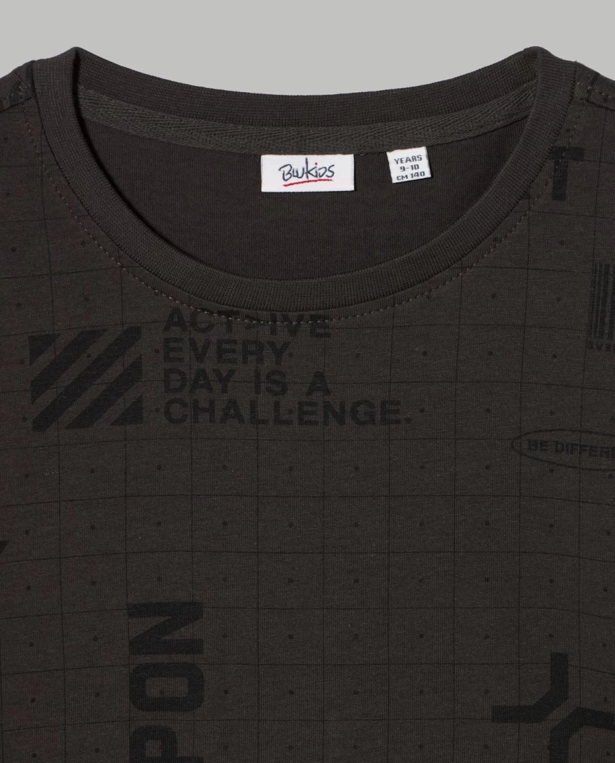 Blukids Youth T-Shirt with Unique Sleeve Insert Design