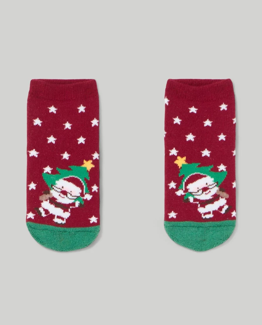 "Blukids Non-Slip Santa Claus Baby Socks - Festive Holiday Gripper Soles for Infants"