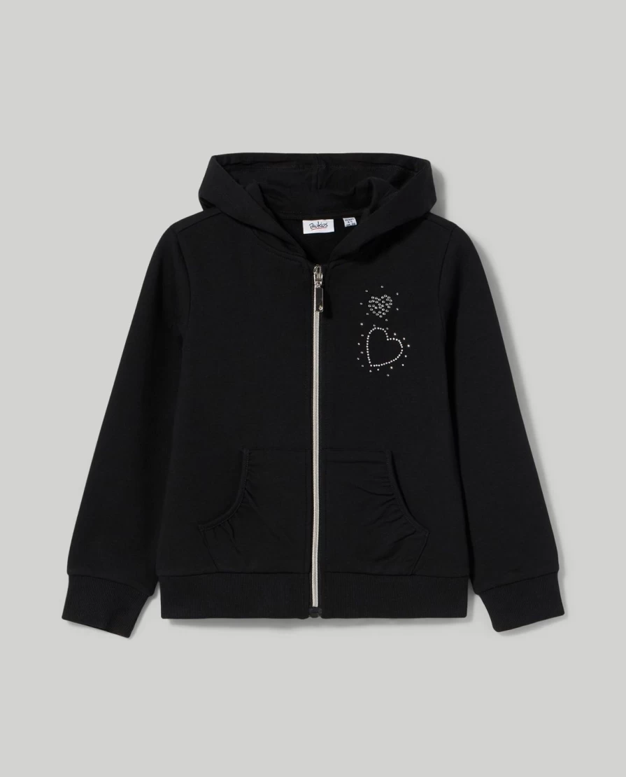"Blukids Girls' Hooded Stretch Cotton Sweatshirt - Comfortable Kids Pullover"