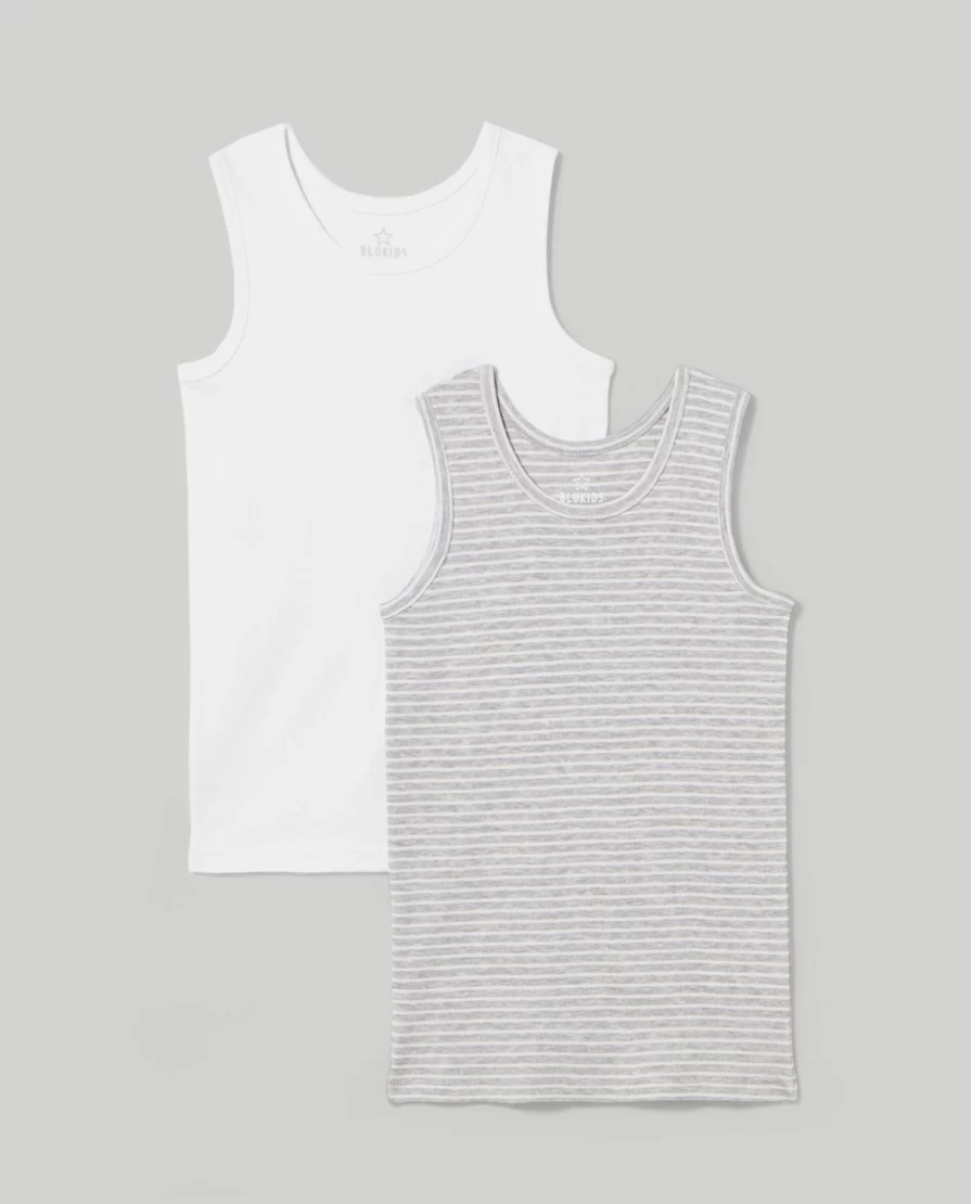 Blukids 2-Pack Kids' Cotton Tank Tops for Boys and Girls