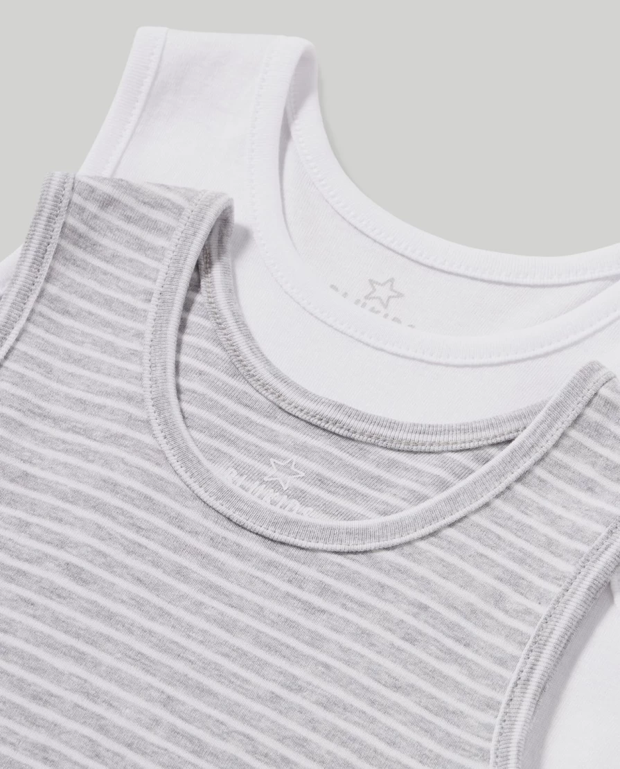 Blukids 2-Pack Kids' Cotton Tank Tops for Boys and Girls