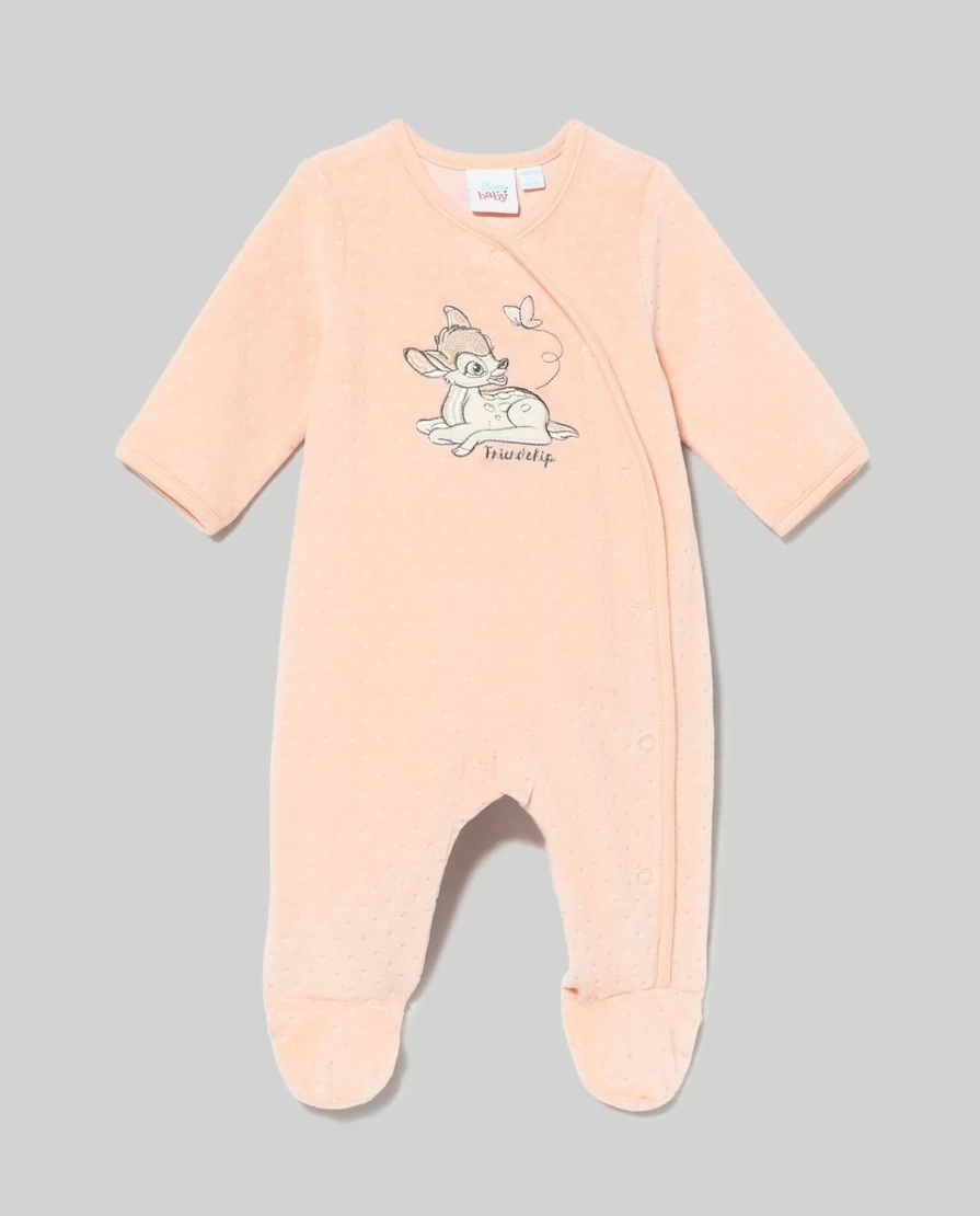 Blukids Baby Unisex Chenille Embroidered Onesie - Soft & Cozy Newborn Romper