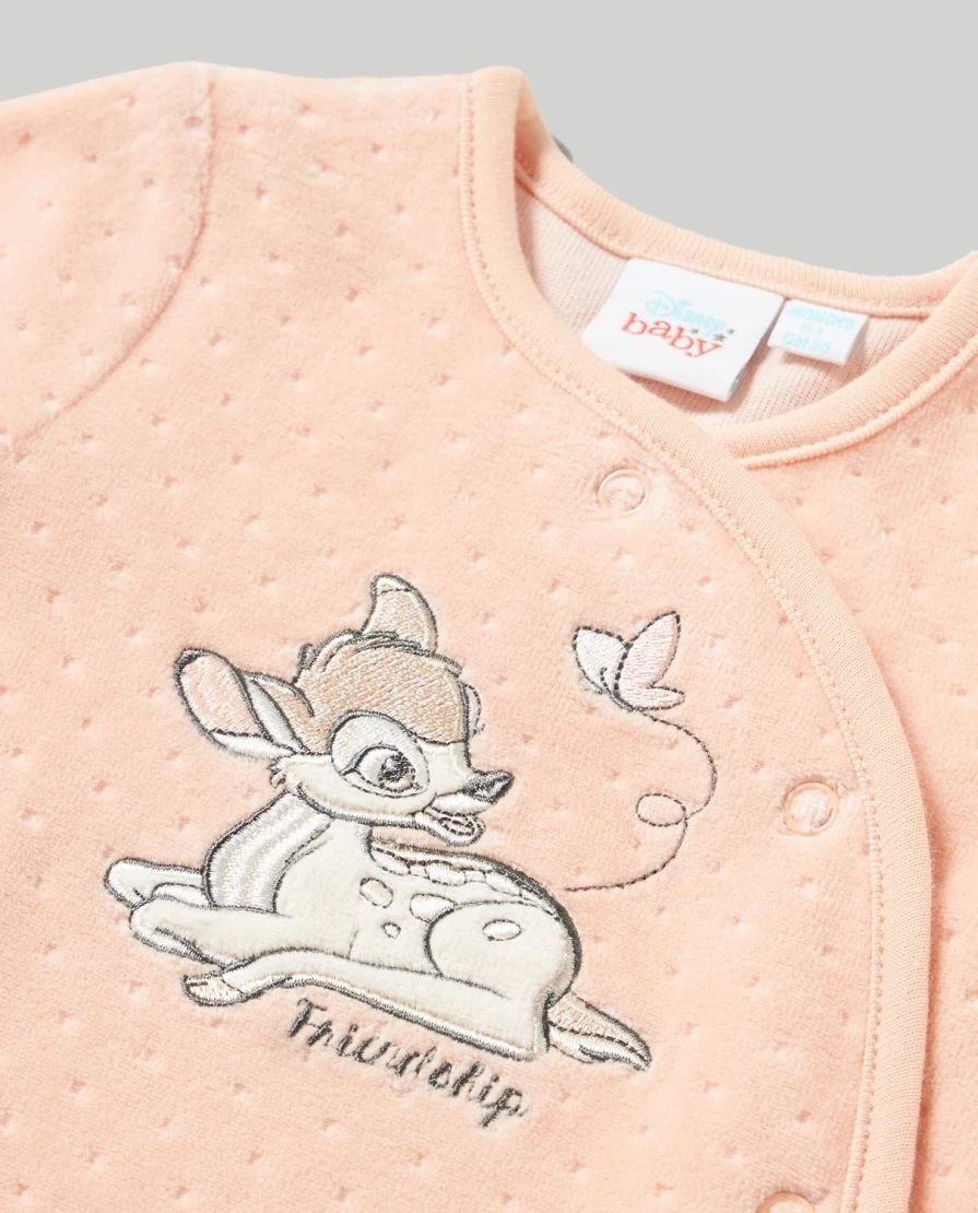 Blukids Baby Unisex Chenille Embroidered Onesie - Soft & Cozy Newborn Romper