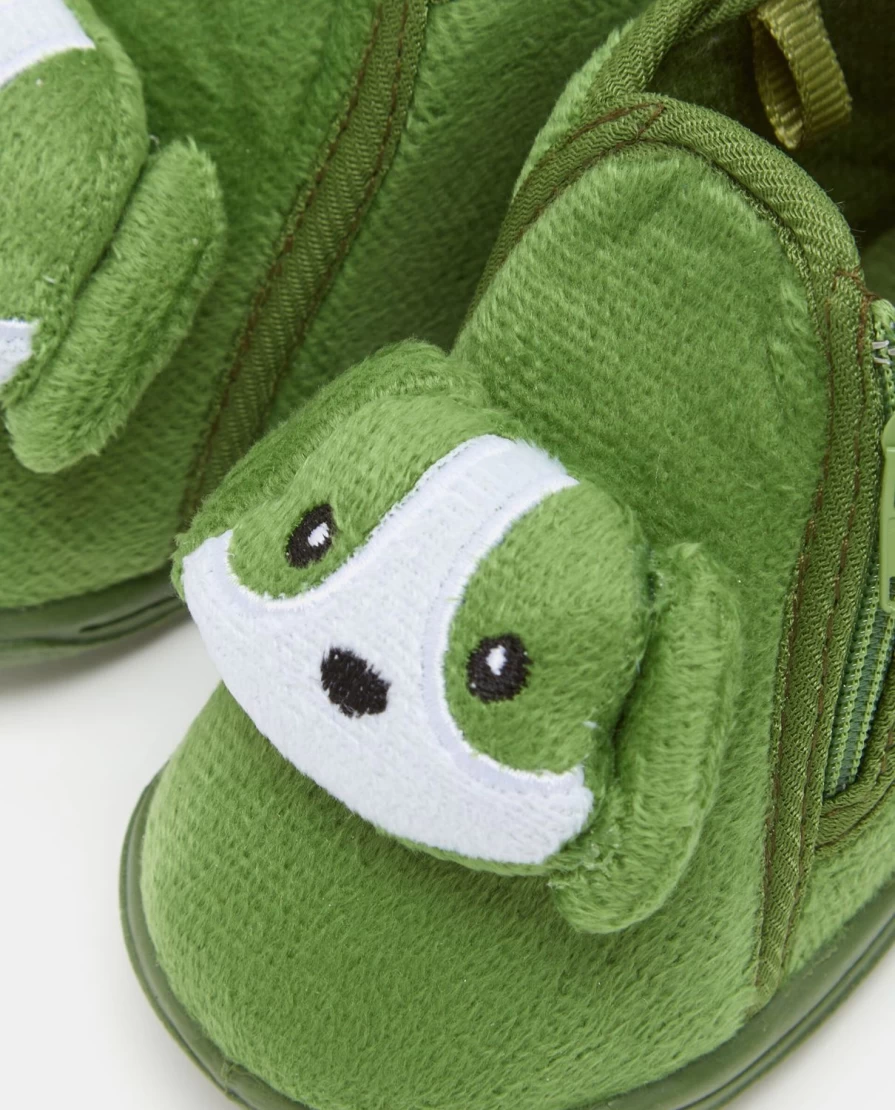 Blukids Newborn Baby Zip-Up Slippers - Soft & Cozy First Walkers for Infants