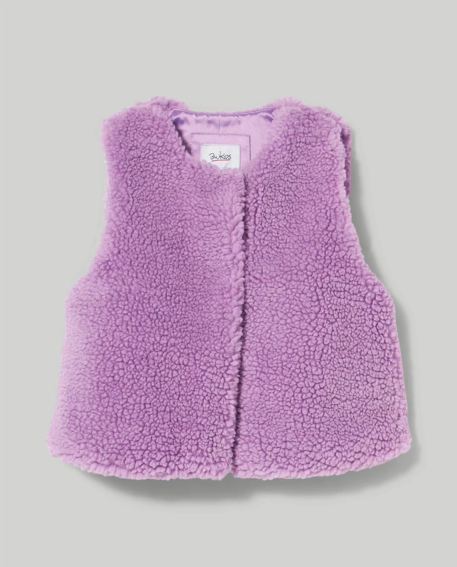 Blukids Girls' Faux Fur Vest for Children - Cozy Winter Outerwear