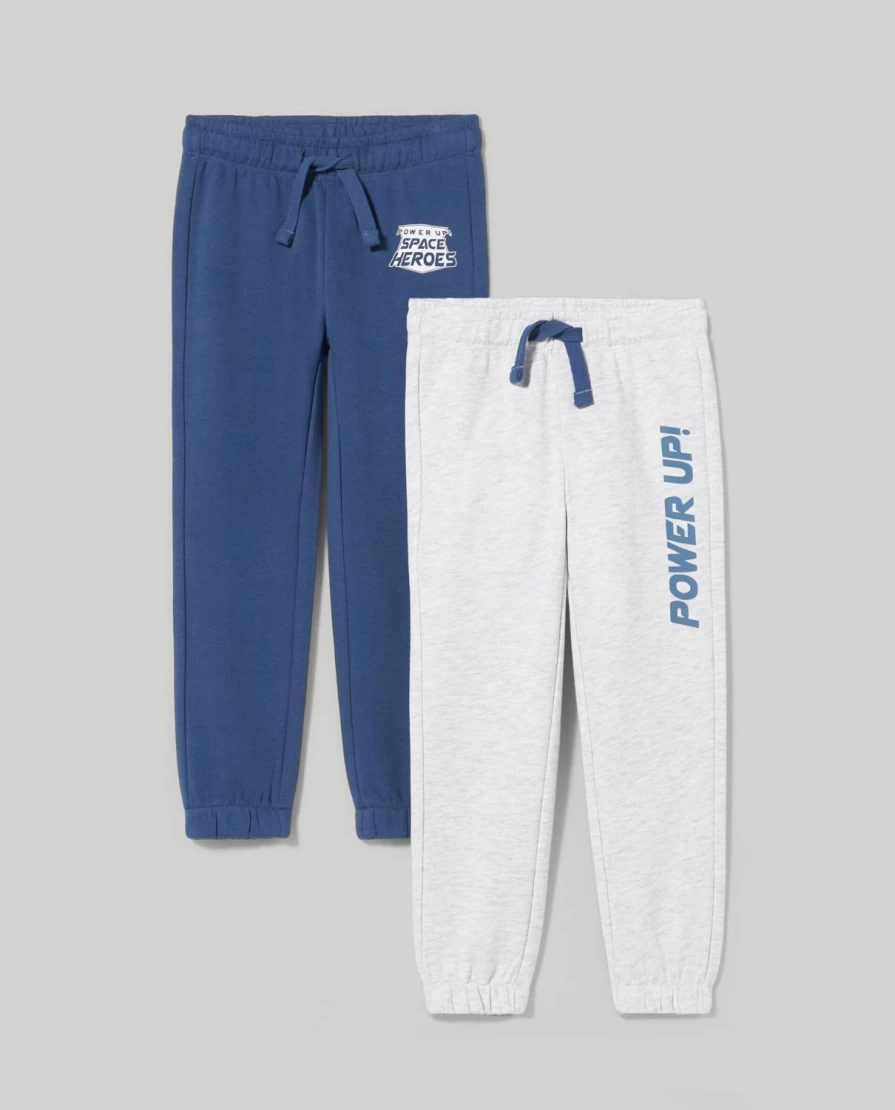 "Blukids 2-Pack Cotton Joggers for Children – Comfortable Boys' Athletic Pants"