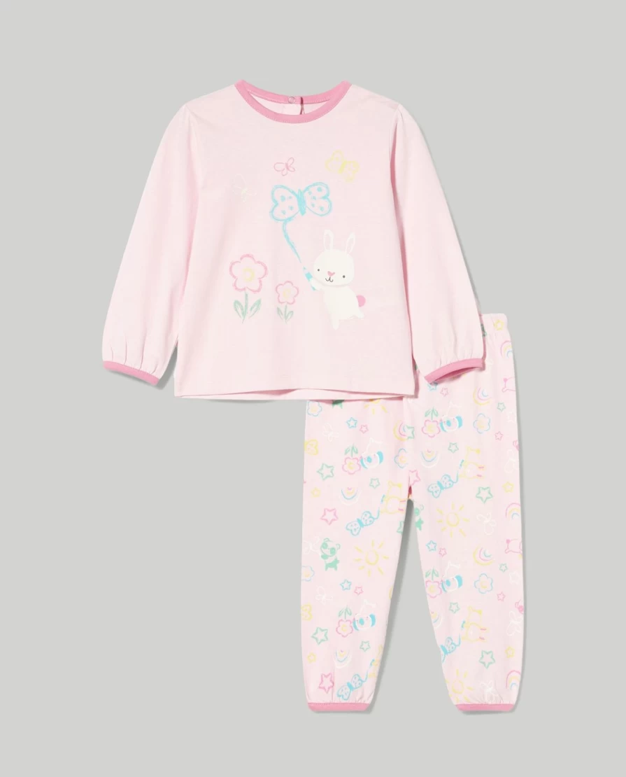 Blukids Newborn Baby Girls' Long Pajamas - 100% Pure Cotton Soft Sleepwear