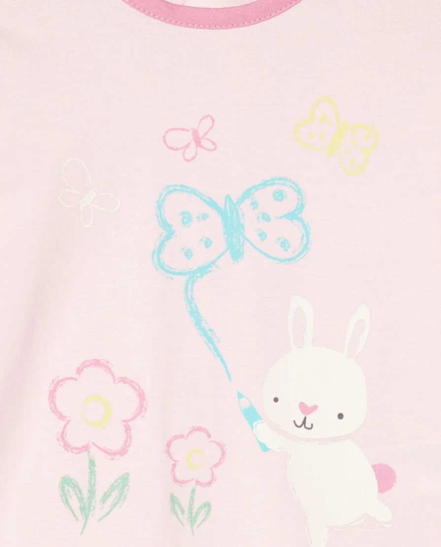 Blukids Newborn Baby Girls' Long Pajamas - 100% Pure Cotton Soft Sleepwear