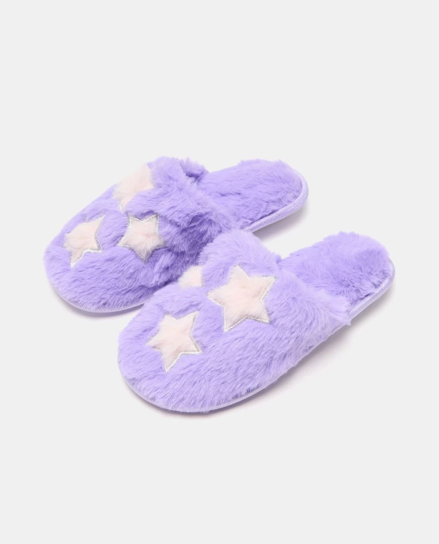Blukids Girls Glitter Slippers - Sparkly Children's Comfort Footwear