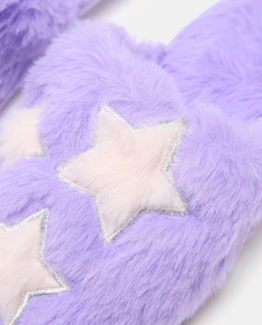 Blukids Girls Glitter Slippers - Sparkly Children's Comfort Footwear