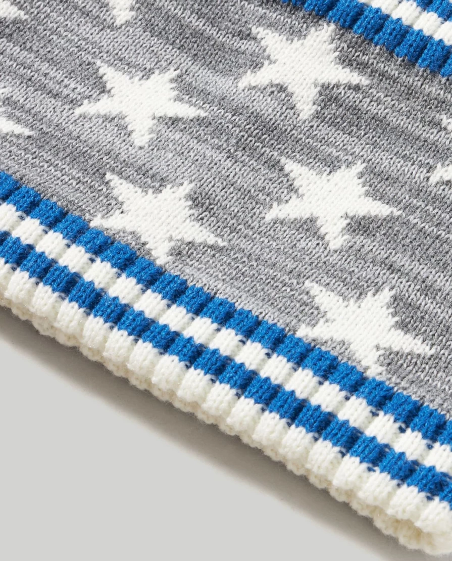 Blukids Children's Jacquard Tricot Neck Warmer - Soft Knit Winter Scarf for Kids